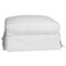 Contemporary Home Living Upholstered Pillow Top Ottoman - 32" - Off-White